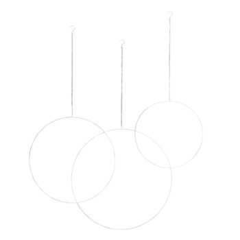 Závesná dekorácia Tara White 3ks, 40/50/70 cm