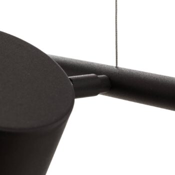 Závesná lampa 1047, štvor-plameňová, čierna