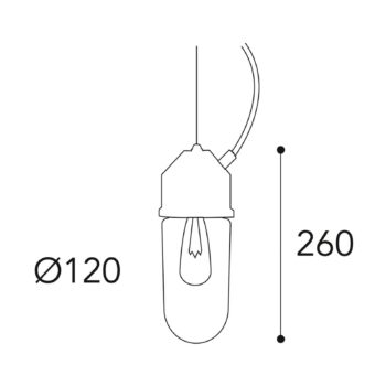 Závesná lampa 1951N starožitná mosadz rovné číre