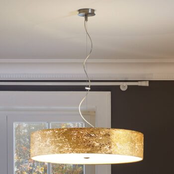 Závesná lampa Alea Loop zlatej farby