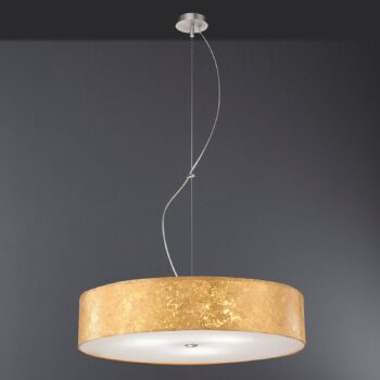 Závesná lampa Alea Loop zlatej farby