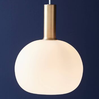 Závesná lampa Alton sklenené tienidlo biela Ø 25cm