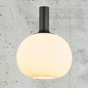 Závesná lampa Alton sklenené tienidlo biela Ø 25cm