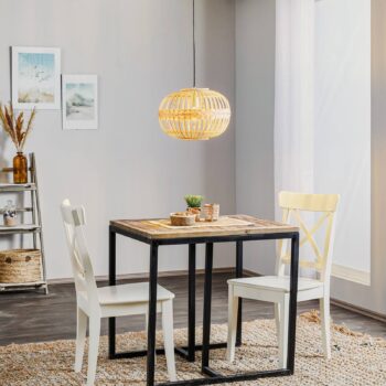 Závesná lampa Amsfield z bambusu oválny tvar