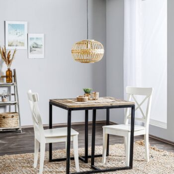 Závesná lampa Amsfield z bambusu oválny tvar