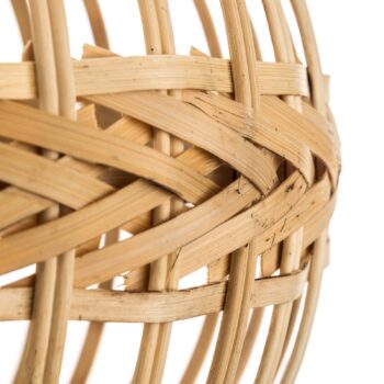 Závesná lampa Amsfield z bambusu oválny tvar