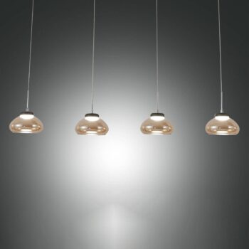 Závesná lampa Arabella 4-plameňové v sérii jantár