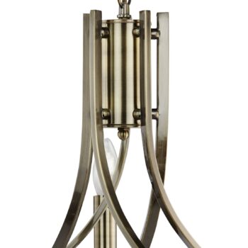 Závesná lampa Ascona 5-pl., starožitná zlatá