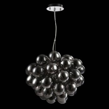 Závesná lampa Balbo v dymovej sivej