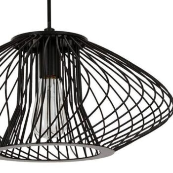 Závesná lampa Beacon Pheonix Squat, čierna, kov, Ø 45 cm