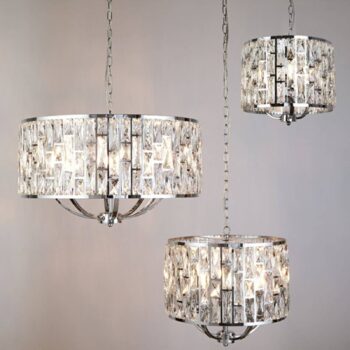 Závesná lampa Bijou krištáľ sklenené tienidlo Ø 44