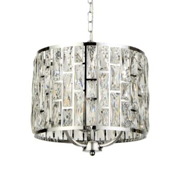 Závesná lampa Bijou, tienidlo krištáľ, Ø 38 cm