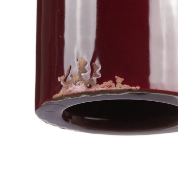 Závesná lampa C1620, keramika a kov, bordó