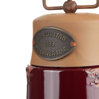 Závesná lampa C1620, keramika a kov, bordó