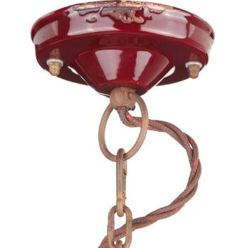 Závesná lampa C1620, keramika a kov, bordó