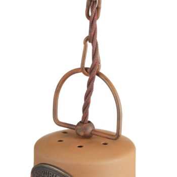 Závesná lampa C1620, keramika a kov, čierna