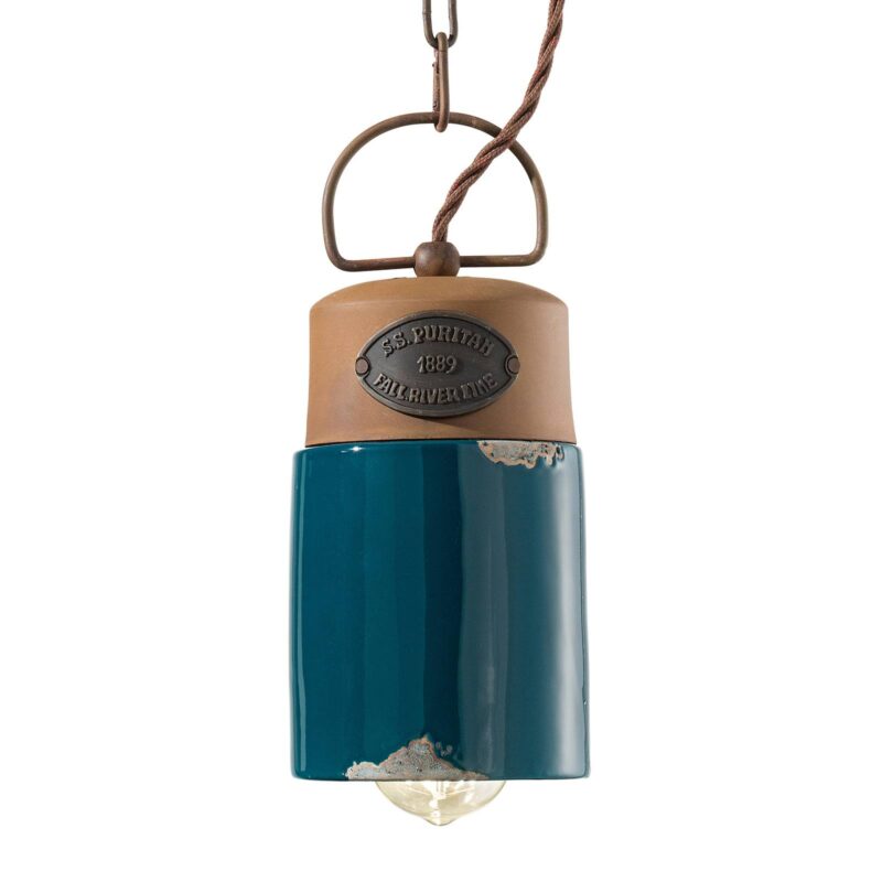 Závesná lampa C1620, keramika a kov, zelená Závesná lampa C1620, keramika a kov, zelená