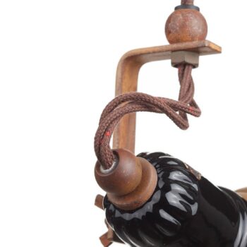 Závesná lampa C1660/1 s klietkou, čierna