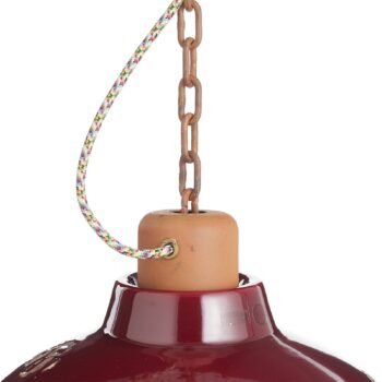 Závesná lampa C1680 z keramiky, bordó
