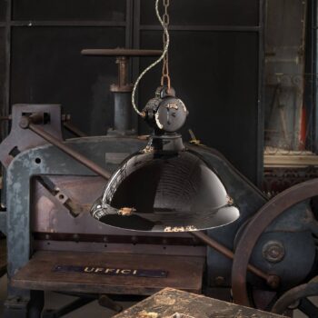 Závesná lampa C1710 z keramiky, čierna