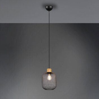 Závesná lampa Calimero klietkový vzhľad 1-pl Ø18cm