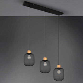 Závesná lampa Calimero klietkový vzhľad 3-pl.