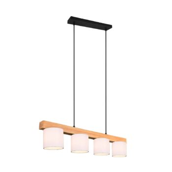 Závesná lampa Cameron, 4-plameňová, biela