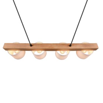 Závesná lampa Cameron, 4-plameňová, biela