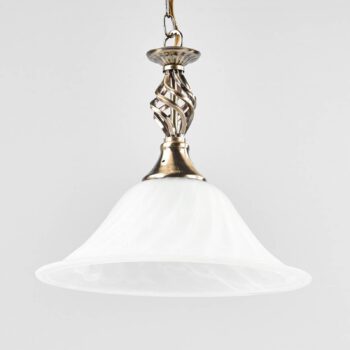 Závesná lampa Cameroon, 1pl starožitná mosadz