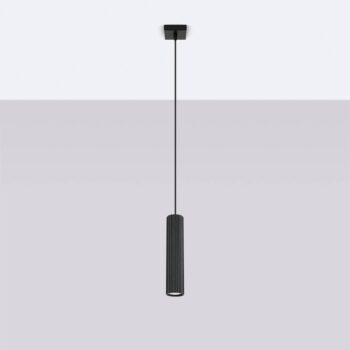 Závesná lampa Carbon, čierna, Ø 6 cm, hliník