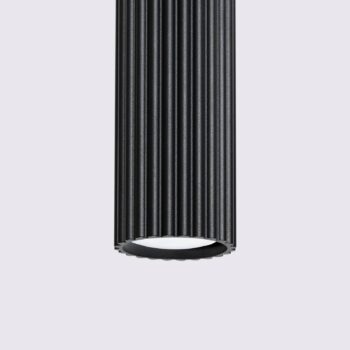 Závesná lampa Carbon, čierna, Ø 6 cm, hliník