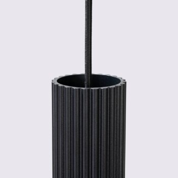 Závesná lampa Carbon, čierna, Ø 6 cm, hliník