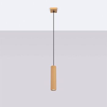 Závesná lampa Carbon, zlatá farba, Ø 6 cm, hliník