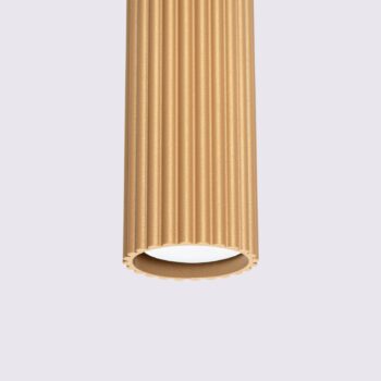 Závesná lampa Carbon, zlatá farba, Ø 6 cm, hliník