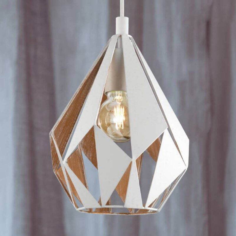 Závesná lampa Carlton 1, bielo-zlatá, Ø 20,5cm Závesná lampa Carlton 1, bielo-zlatá, Ø 20,5cm