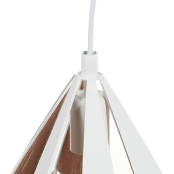 Závesná lampa Carlton 1, tri svetlá, bielo-zlatá