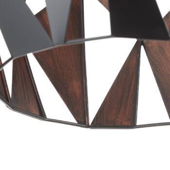 Závesná lampa Carlton čierno-medená Ø 31 cm