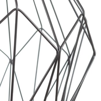 Závesná lampa Carlton dizajn klietky čierna Ø31 cm
