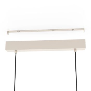 Závesná lampa Cawton, dĺžka 76 cm, oceľ/hnedá, 3 svetlá, oceľ