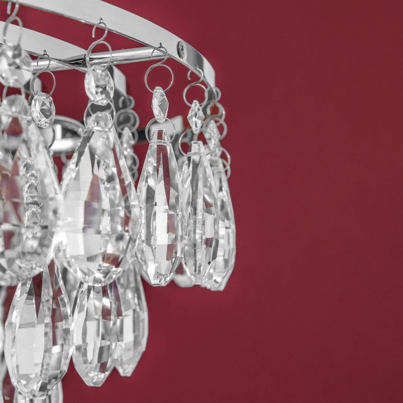 Závesná lampa Celeste s krištáľmi K9, 9-pl., chróm Závesná lampa Celeste s krištáľmi K9, 9-pl., chróm