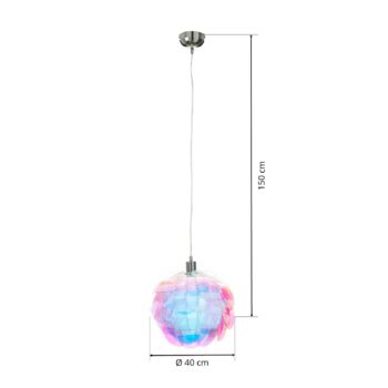 Závesná lampa Clover v dúhových farbách