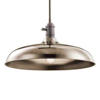 Závesná lampa Cobson Ø 40,7 cm leštený nikel