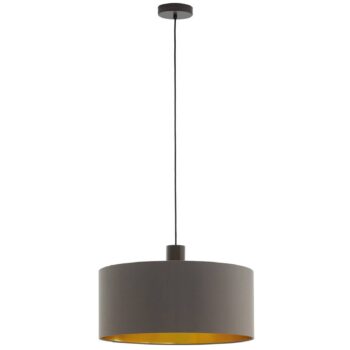 Závesná lampa Concessa cappuccino/zlatá Ø 53 cm