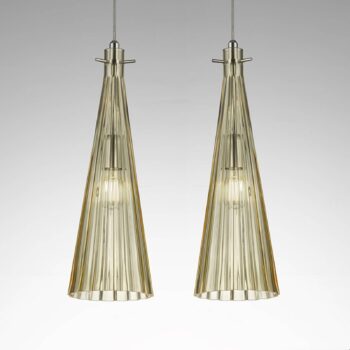 Závesná lampa Costa Rica, 2-plameňová, jantárová
