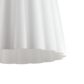 Závesná lampa Costa Rica zo skla, biela