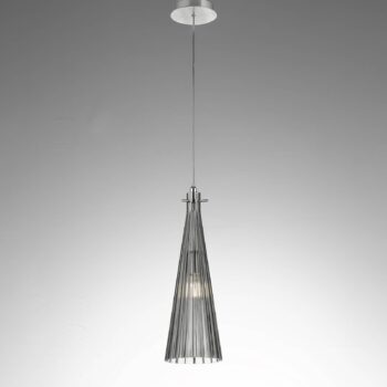 Závesná lampa Costa Rica zo skla, sivá