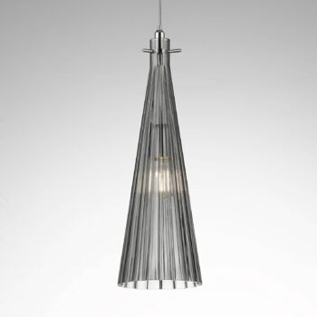 Závesná lampa Costa Rica zo skla, sivá
