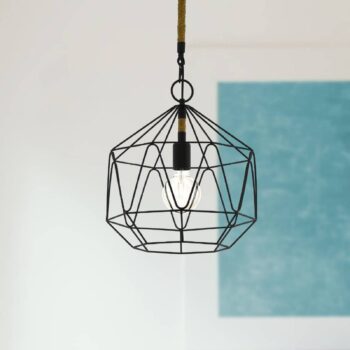 Závesná lampa Cottingham, klietka, 1-plameňová
