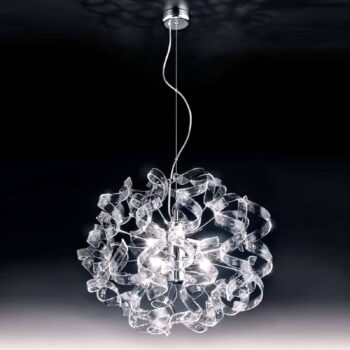 Závesná lampa Crystal, oválna