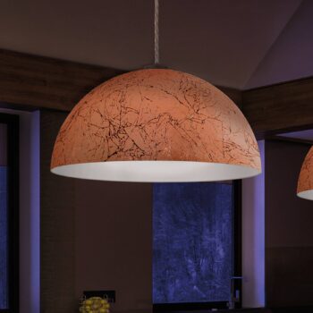 Závesná lampa Cult vintage, meď, Ø 40 cm